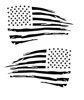 Picture of US Distressed Flag Decal (Reversed Pair)
